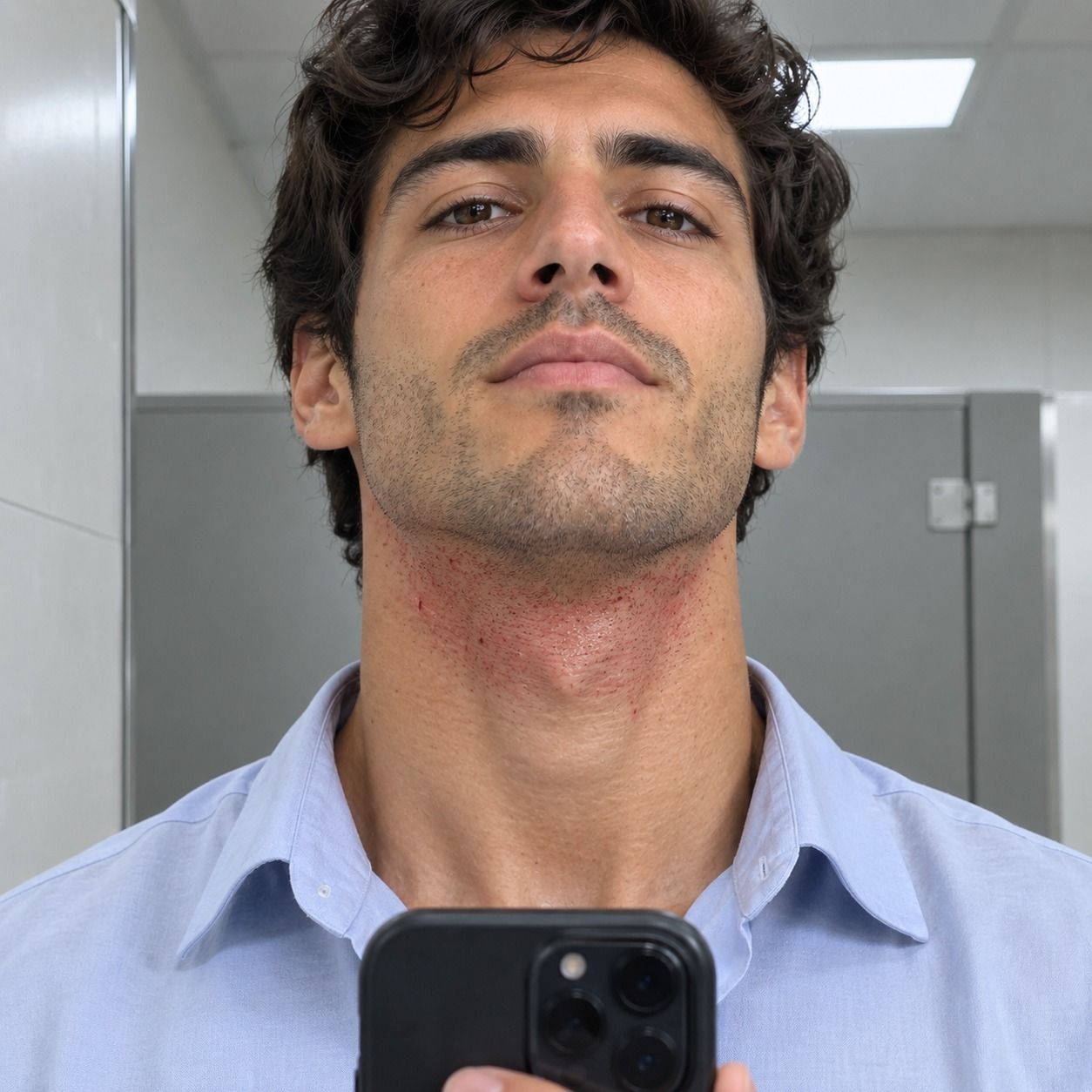 Tom R., neck, before